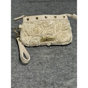BETSEY Johnson Ivory Floral Wristlet With Strap